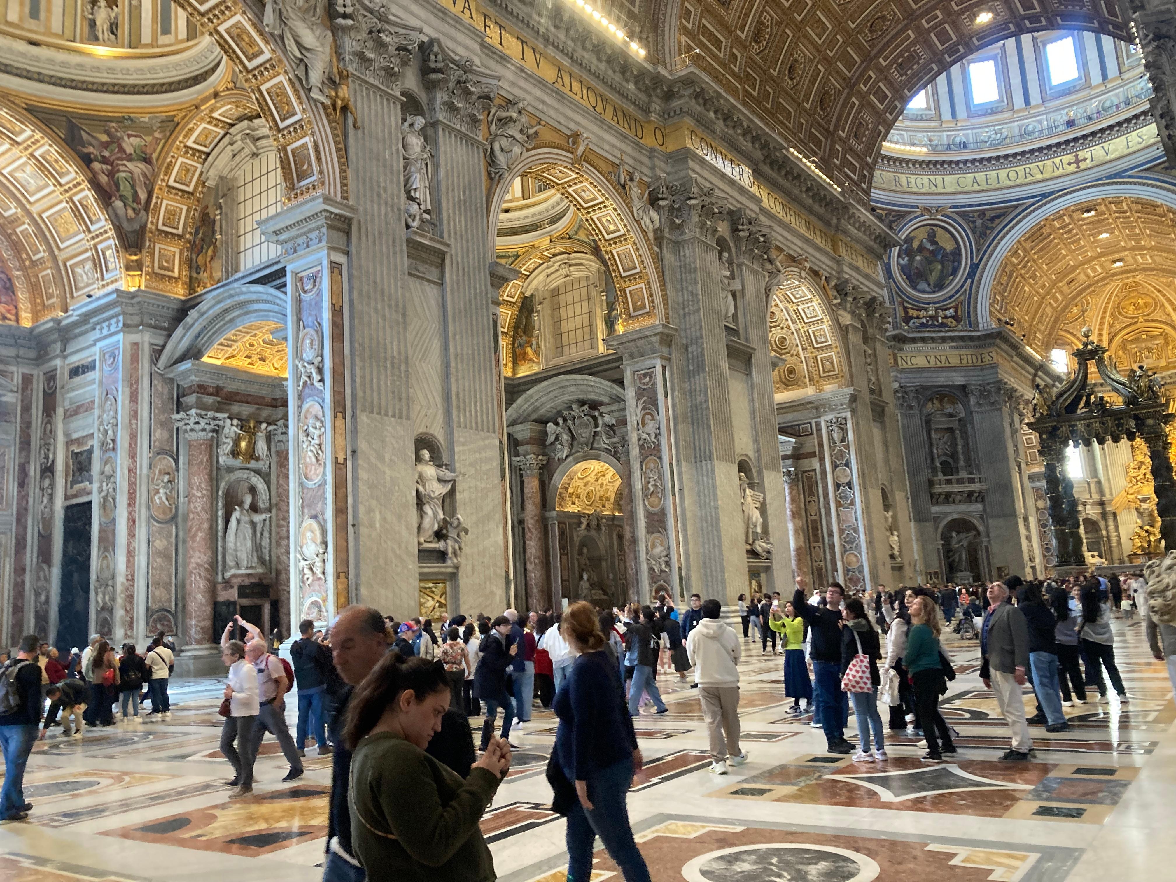 The basilica at the Vatican. 