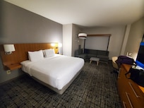 The king size bed was comfortable.