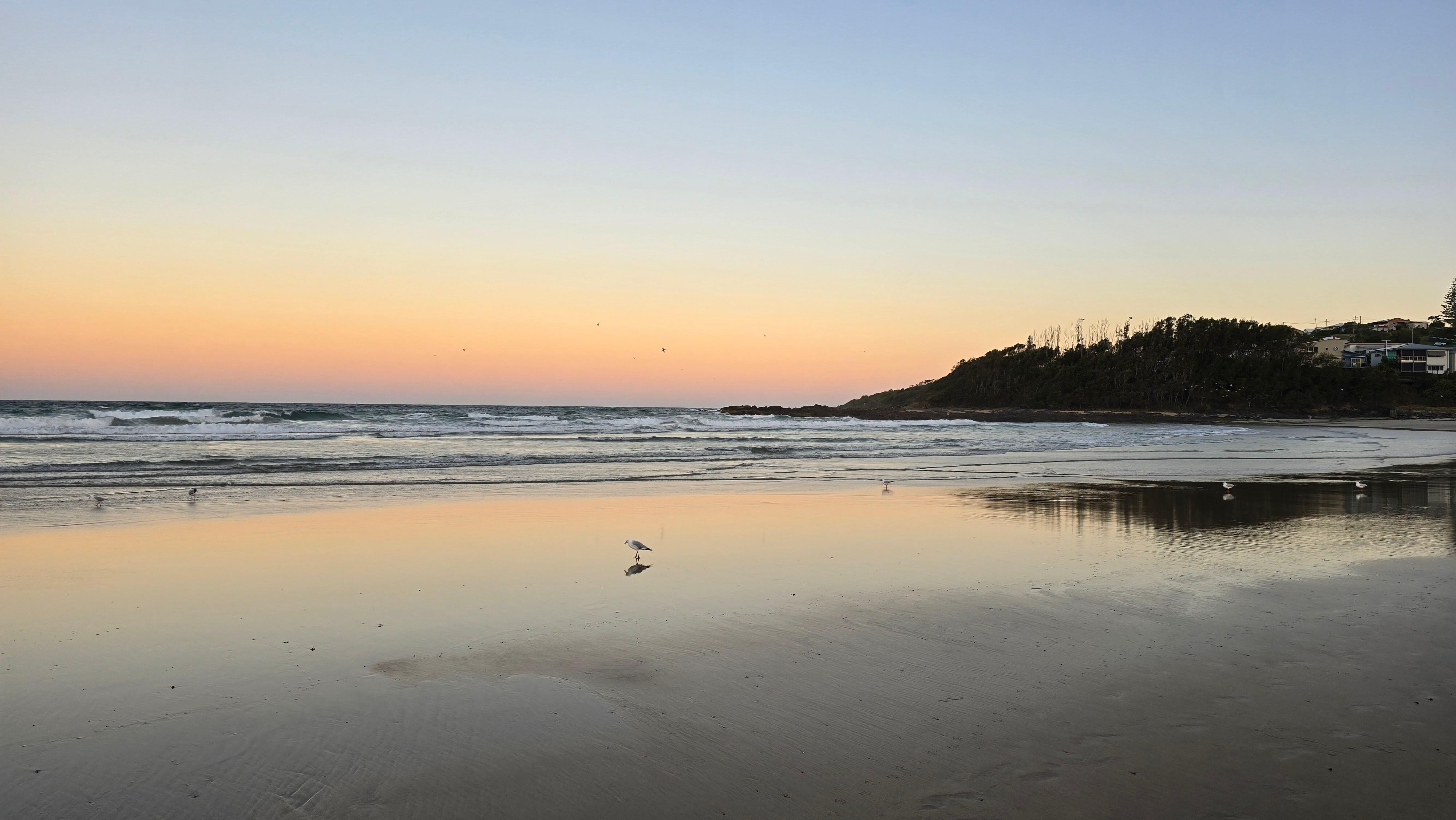 Sunset overlooking Woolgoolga Beach