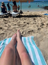 View from beach right outside the hotel