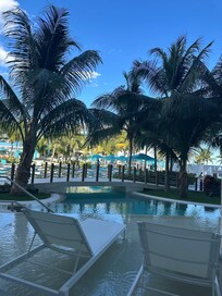 View from our swim up mid morning