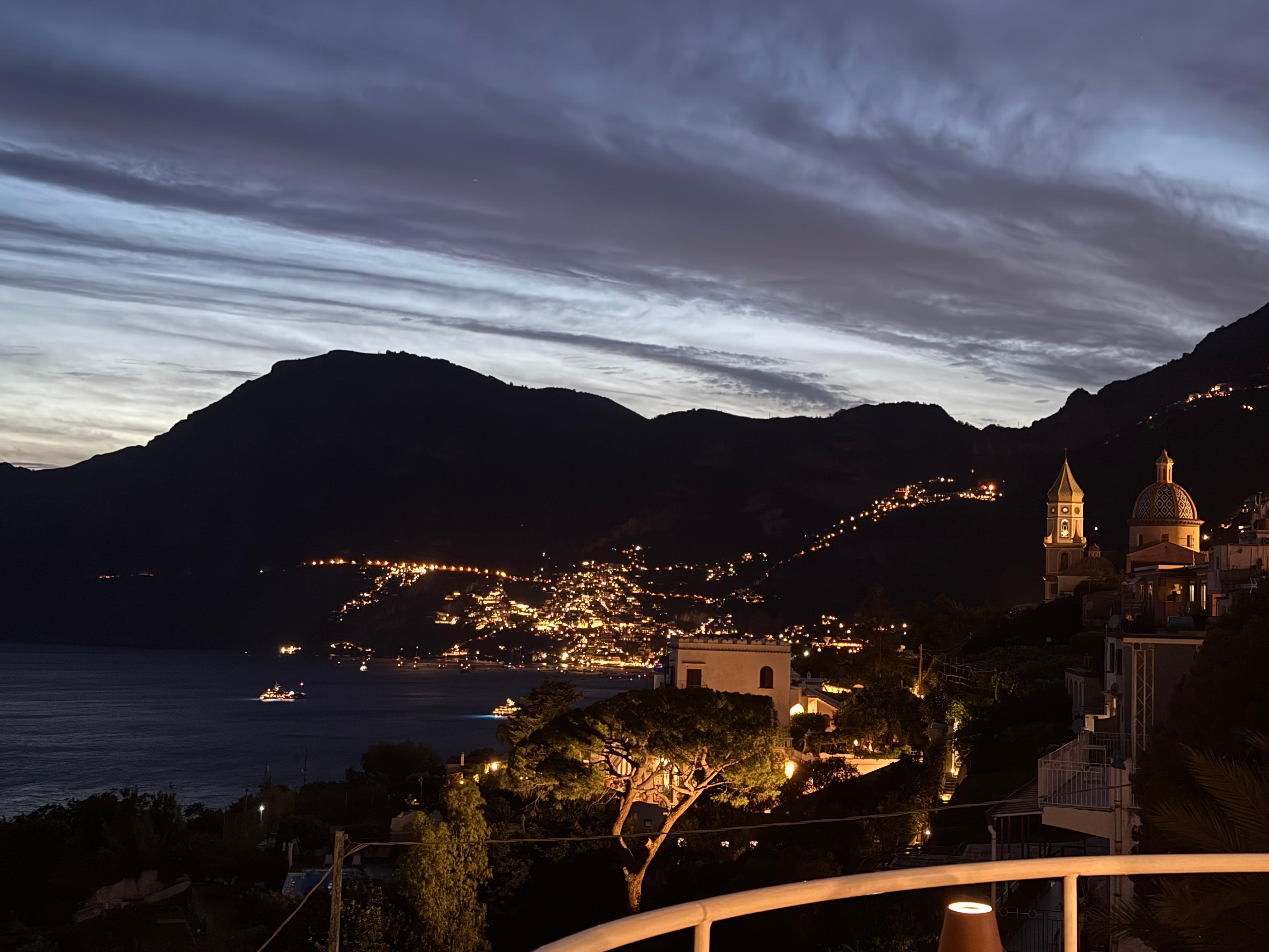 Positano at night.