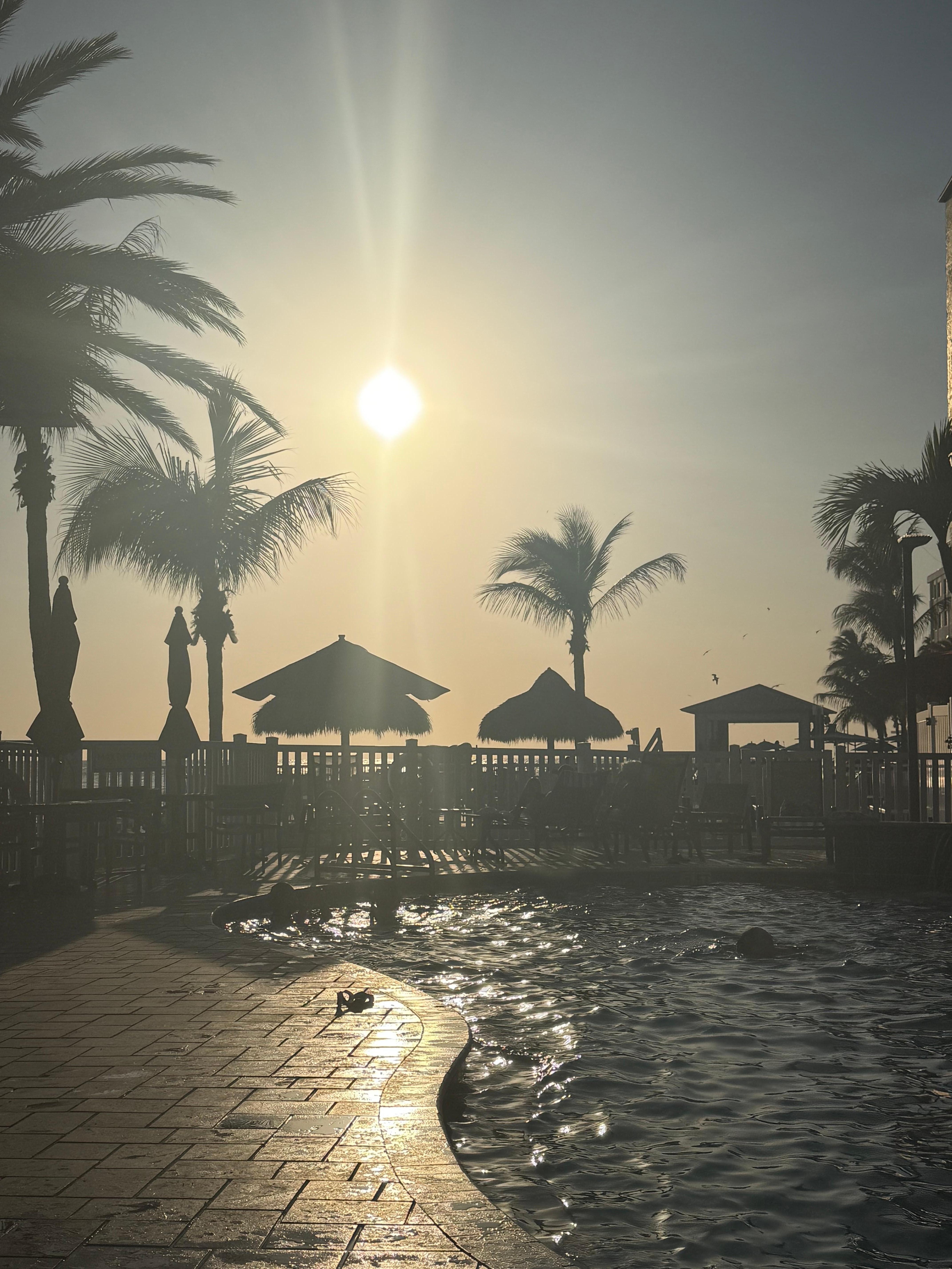 The view from the pool