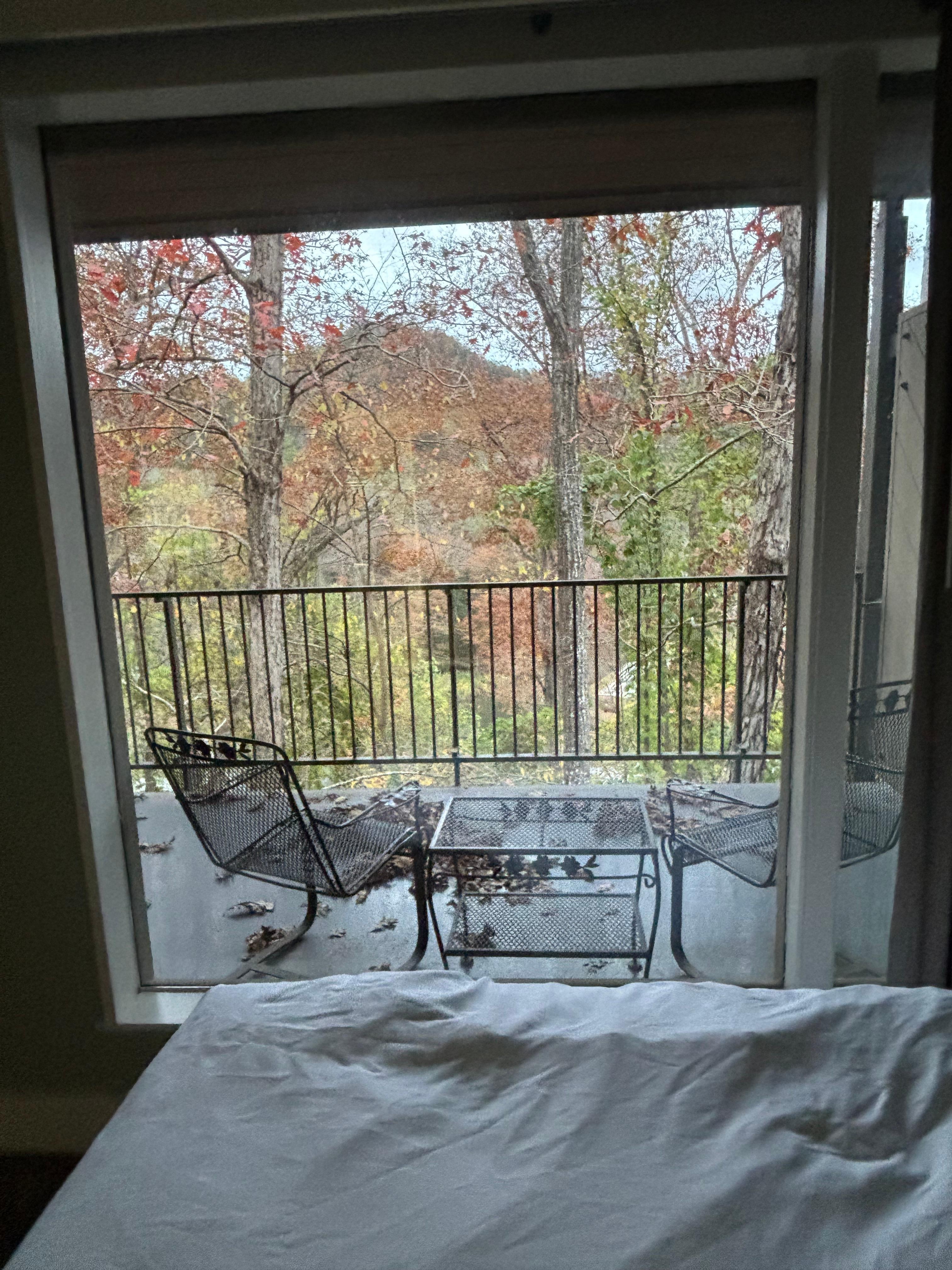 Looking out from our room.   Had a patio too!!!!