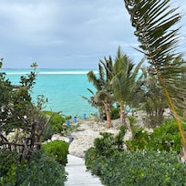 View as you enter BLU restaurant. Excellent view and food