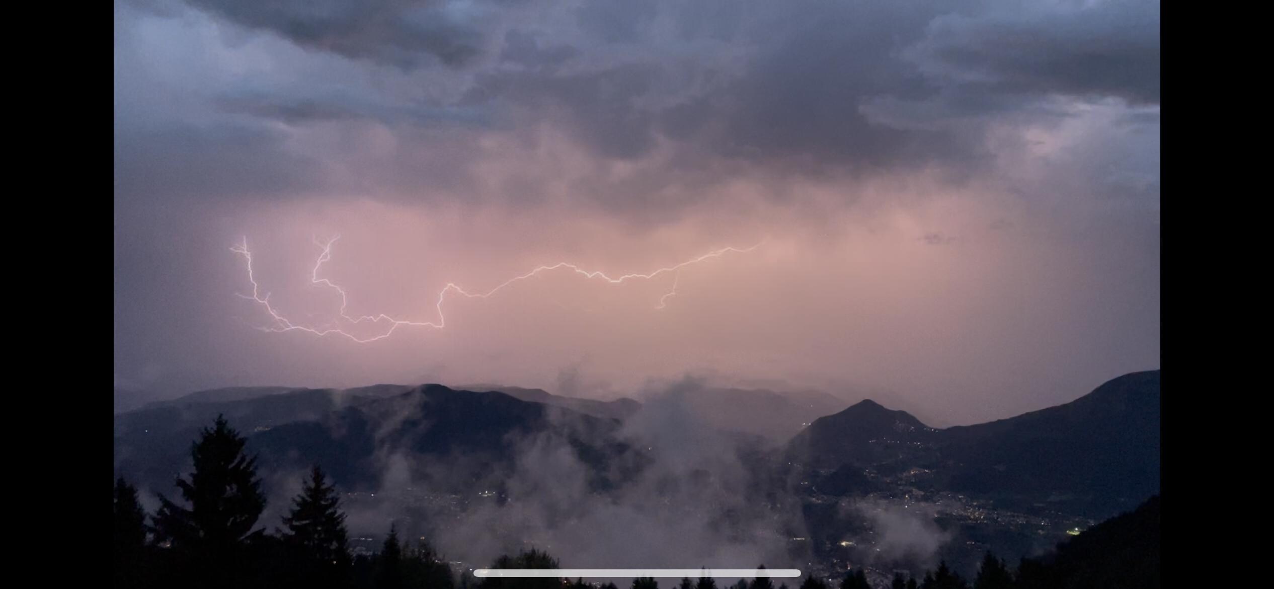 Vue pendant un orage, câest spectaculaire