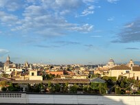 Roof top breakfast view.