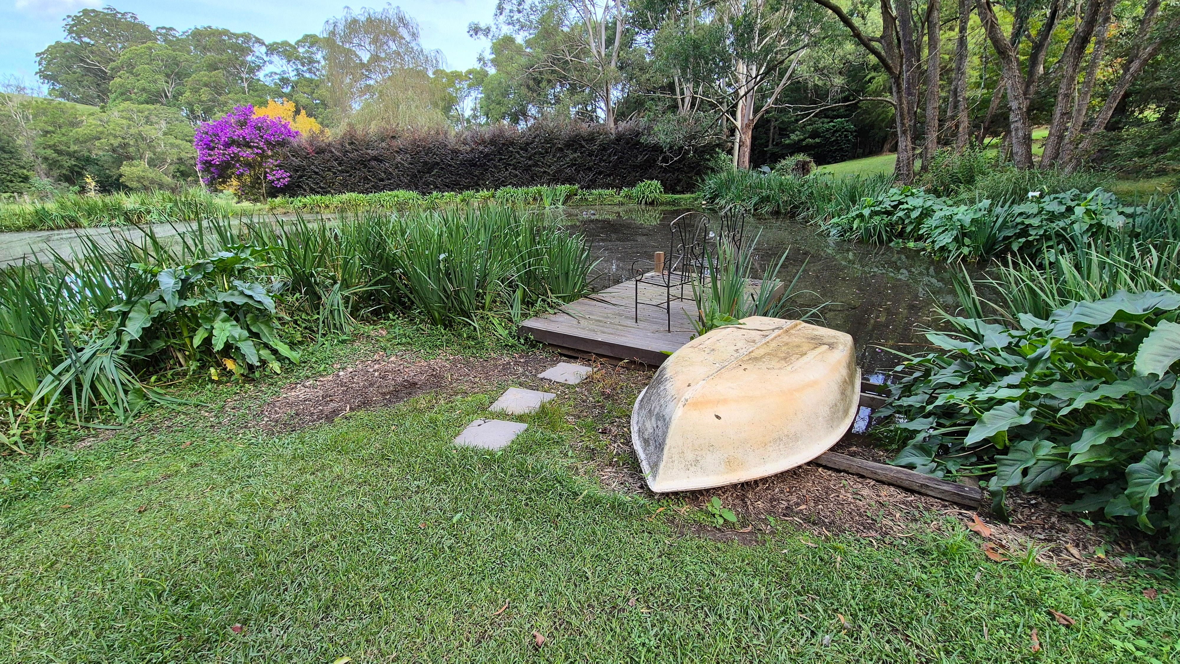 Seating area by the dam