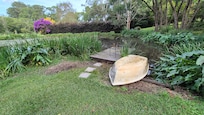 Seating area by the dam