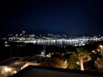 Night view of the bay from room balcony