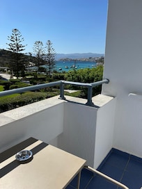 ottima la vista mare dal balcone della stanza ariosa e luminosa