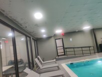 Mold on the ceiling in the swimming pool