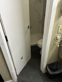 Hole kicked in the door