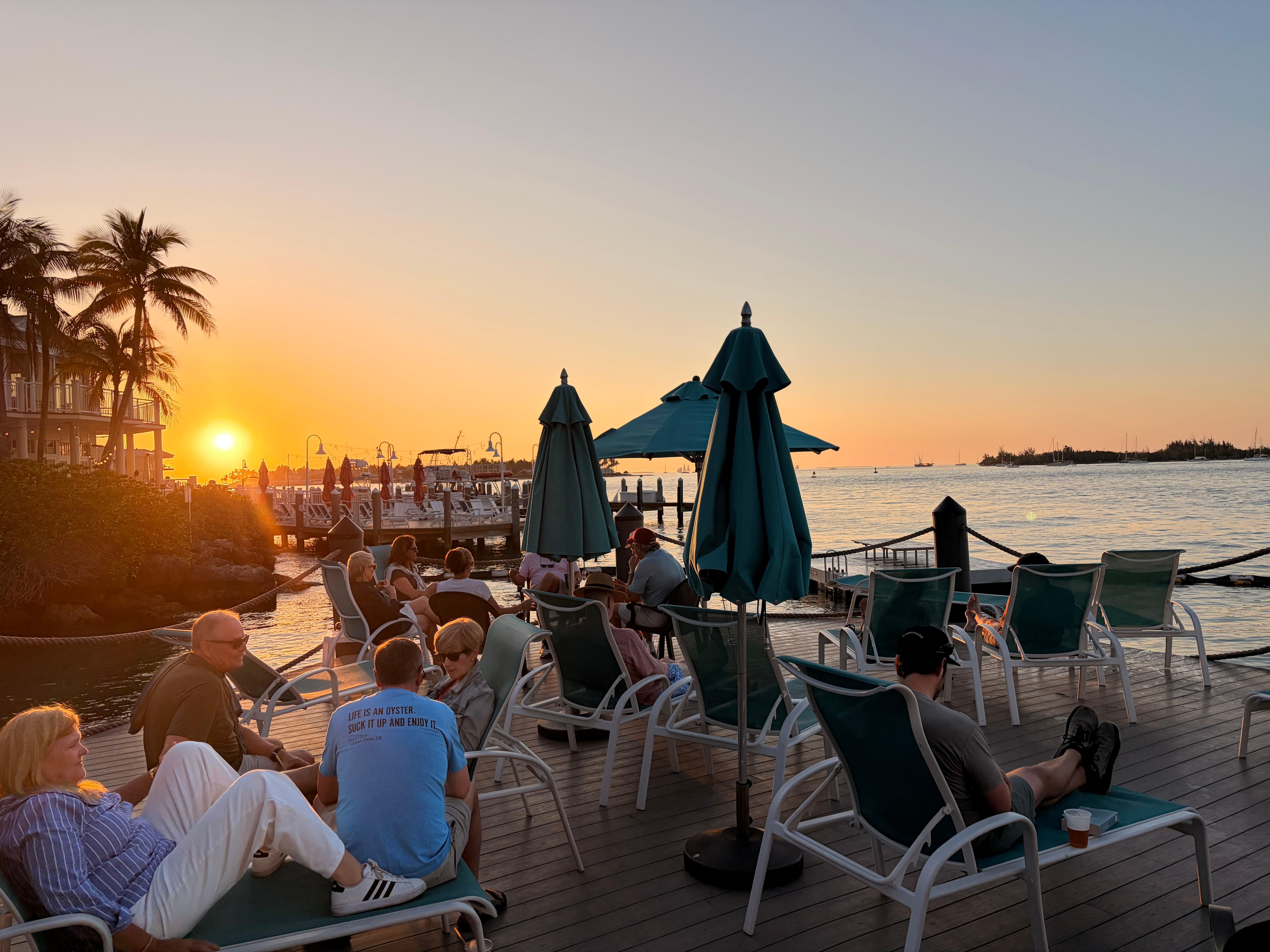 No need to crowd in Mallory square to watch the sunset.
This was taken at the tiki bar at the Galleon 