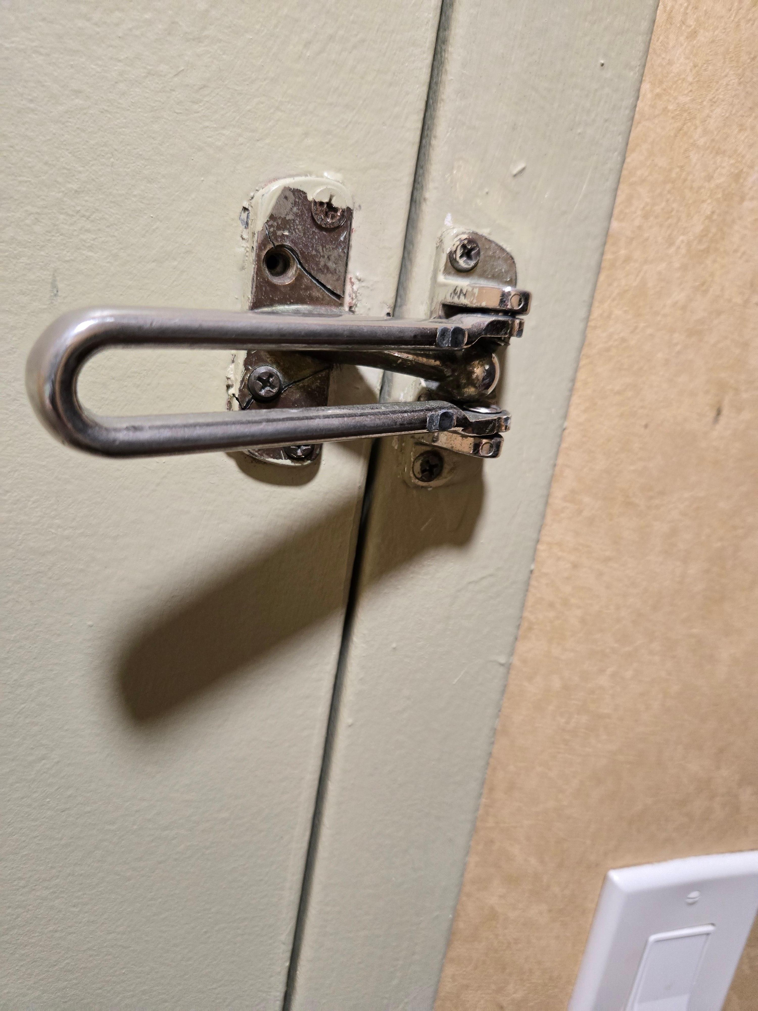 Broken door latch 
