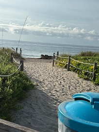 This is the beach 5 min walk!