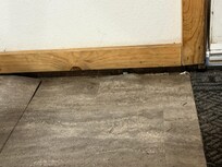 The gap between the wall