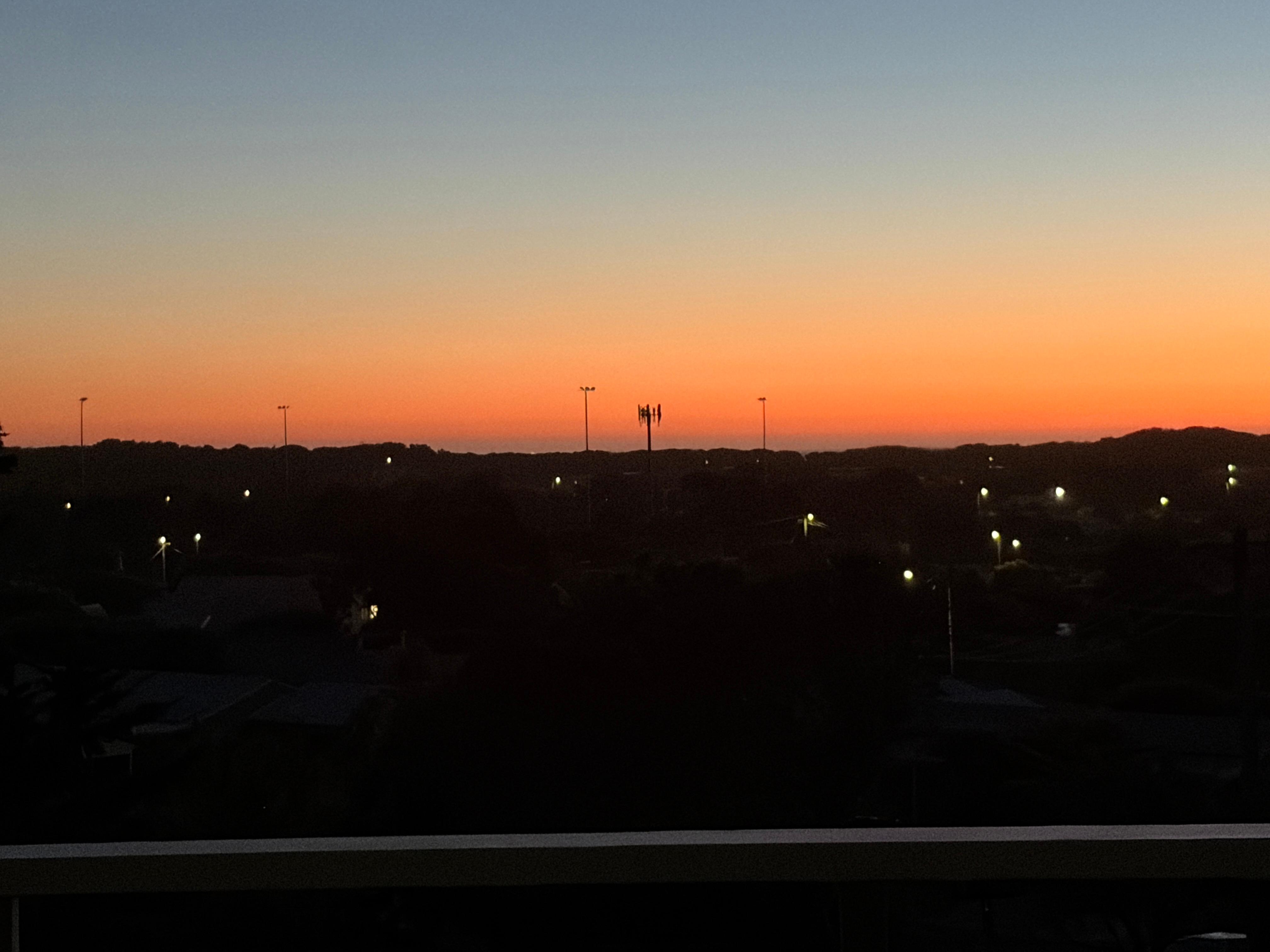 Sunset from main bedroom balcony