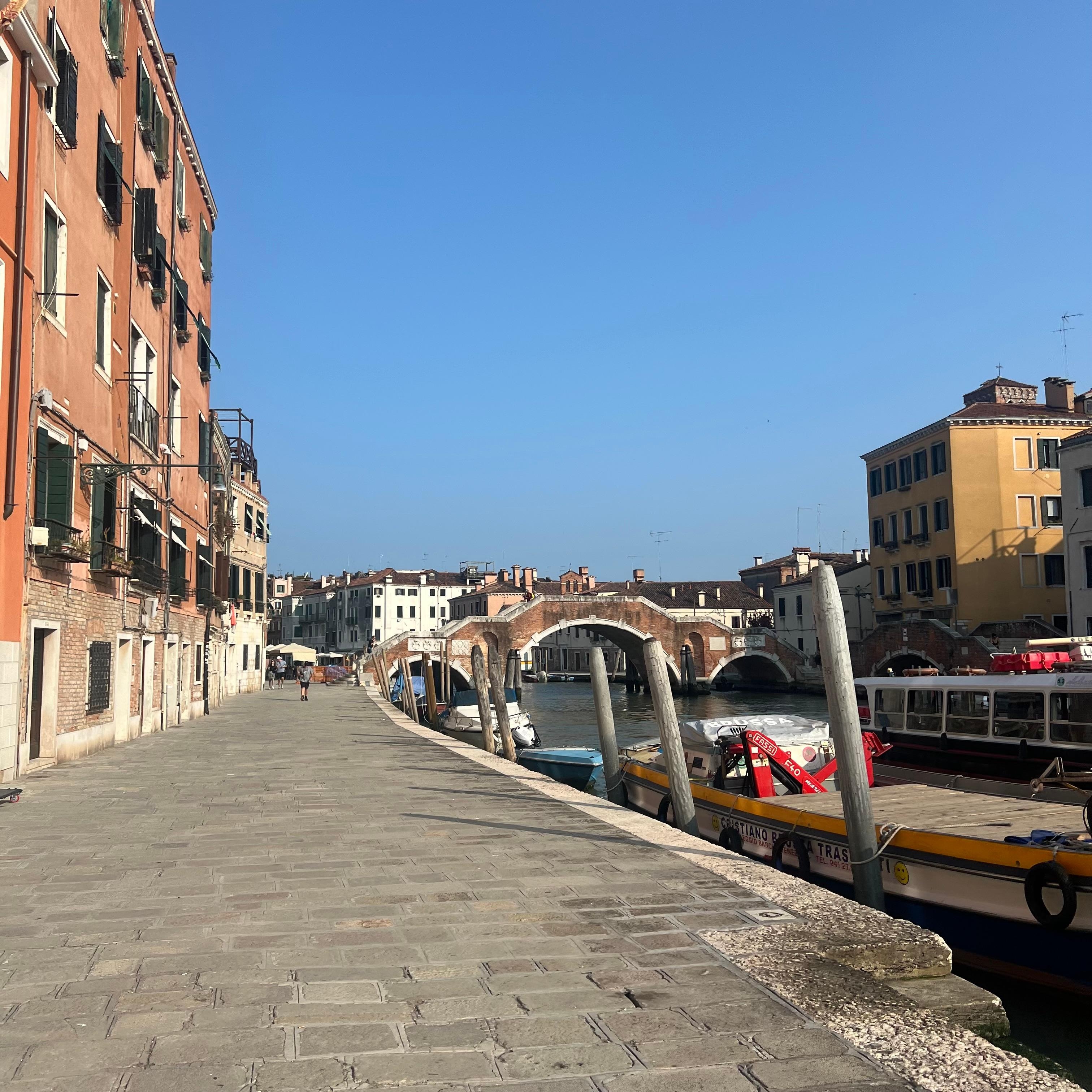 Canal in front of the hotel