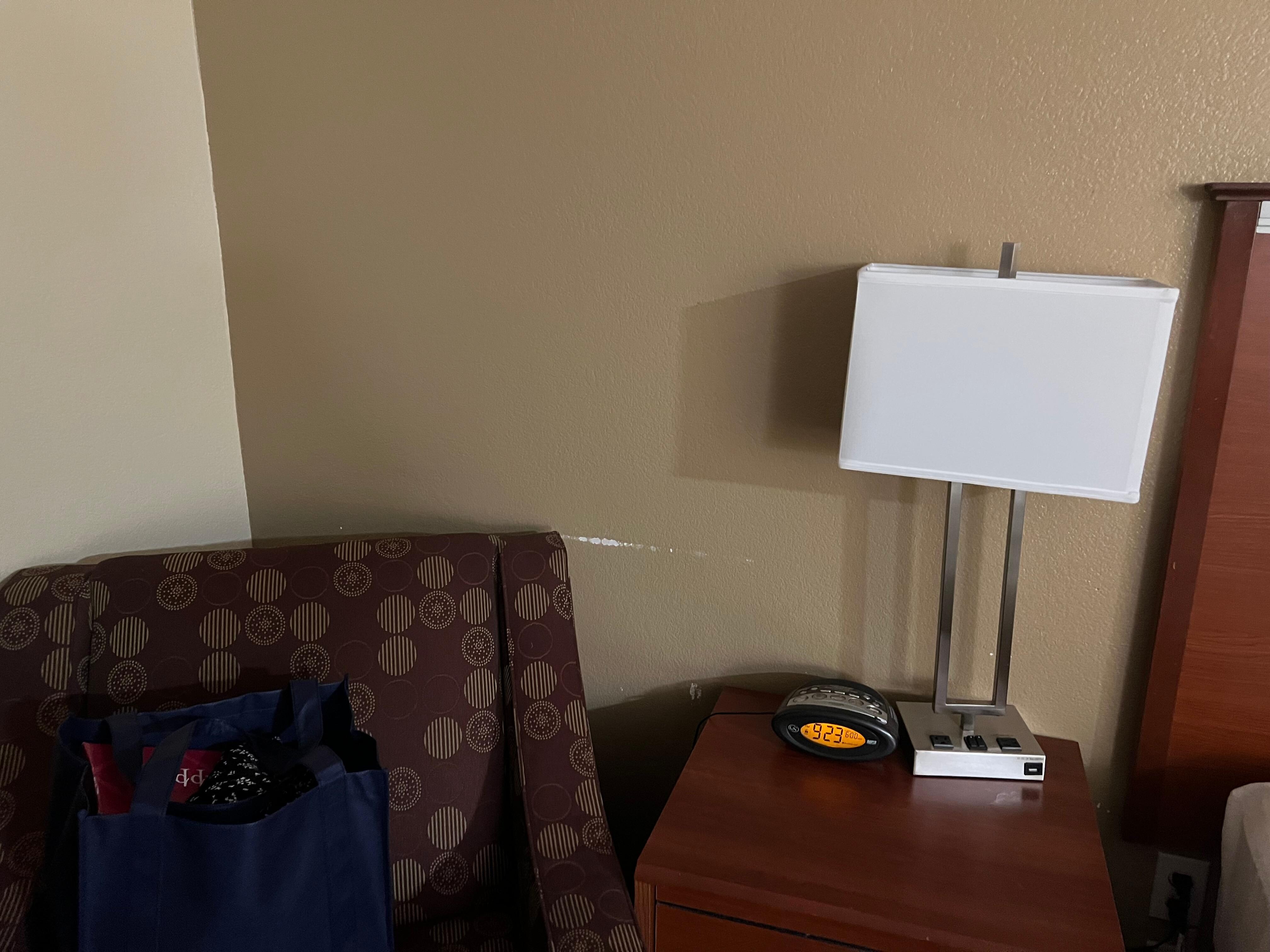 Scratch marks on walls before we checked in 