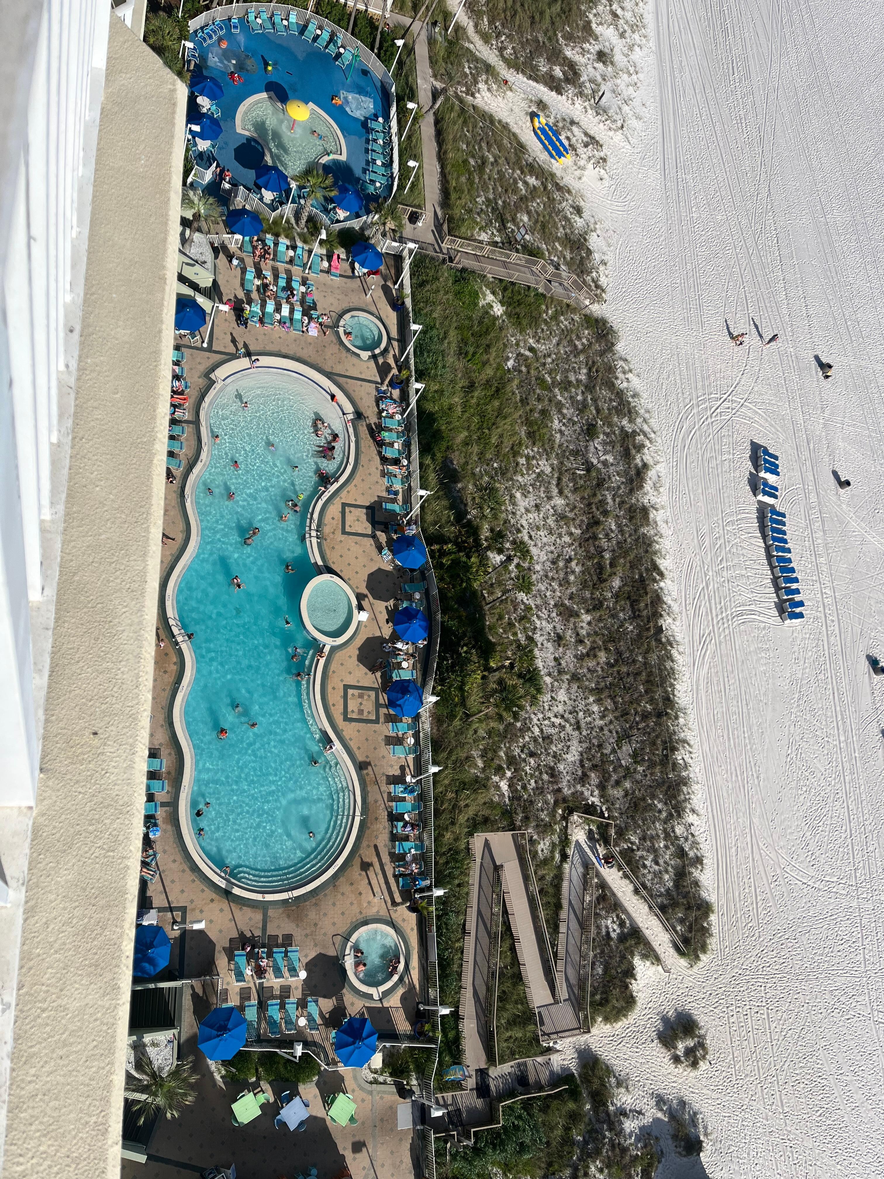 The pool from the balcony.