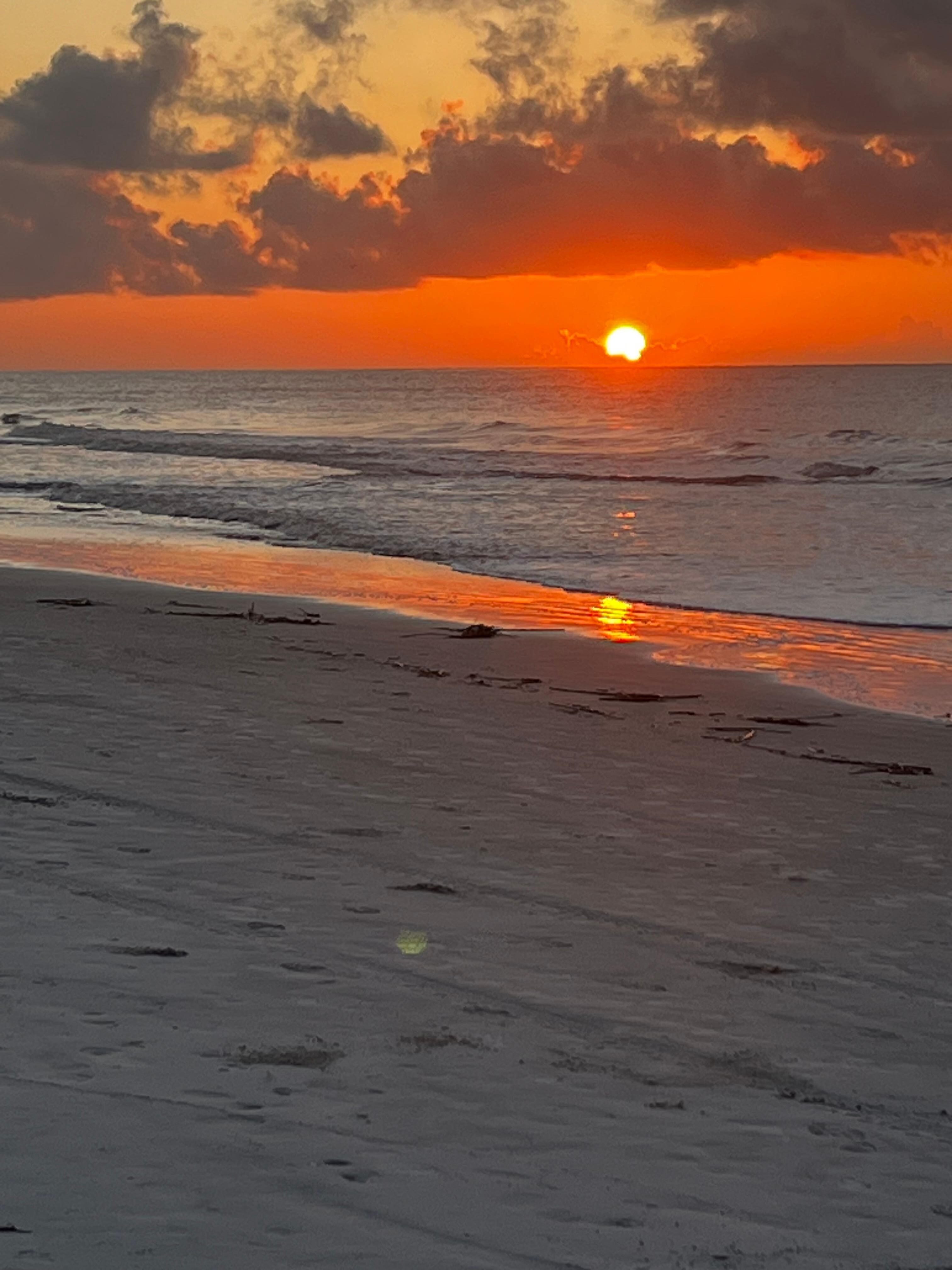 Loved walking on the beach at sunrise!