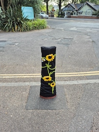 At the end of road near hotel