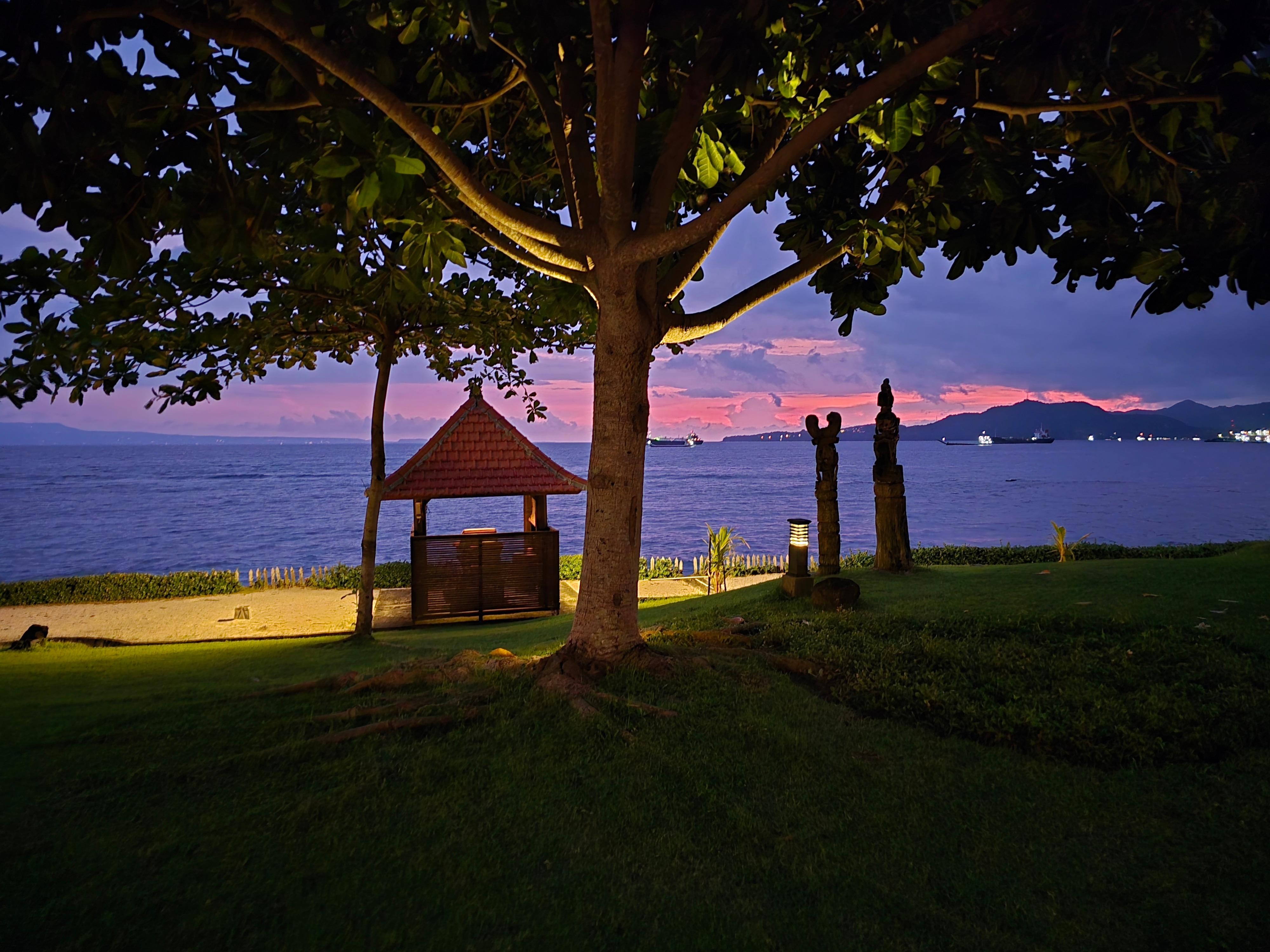 sunset from outside the rooms