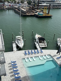View from our room! Also walked right out here and got on our boat to do deep sea fishing.