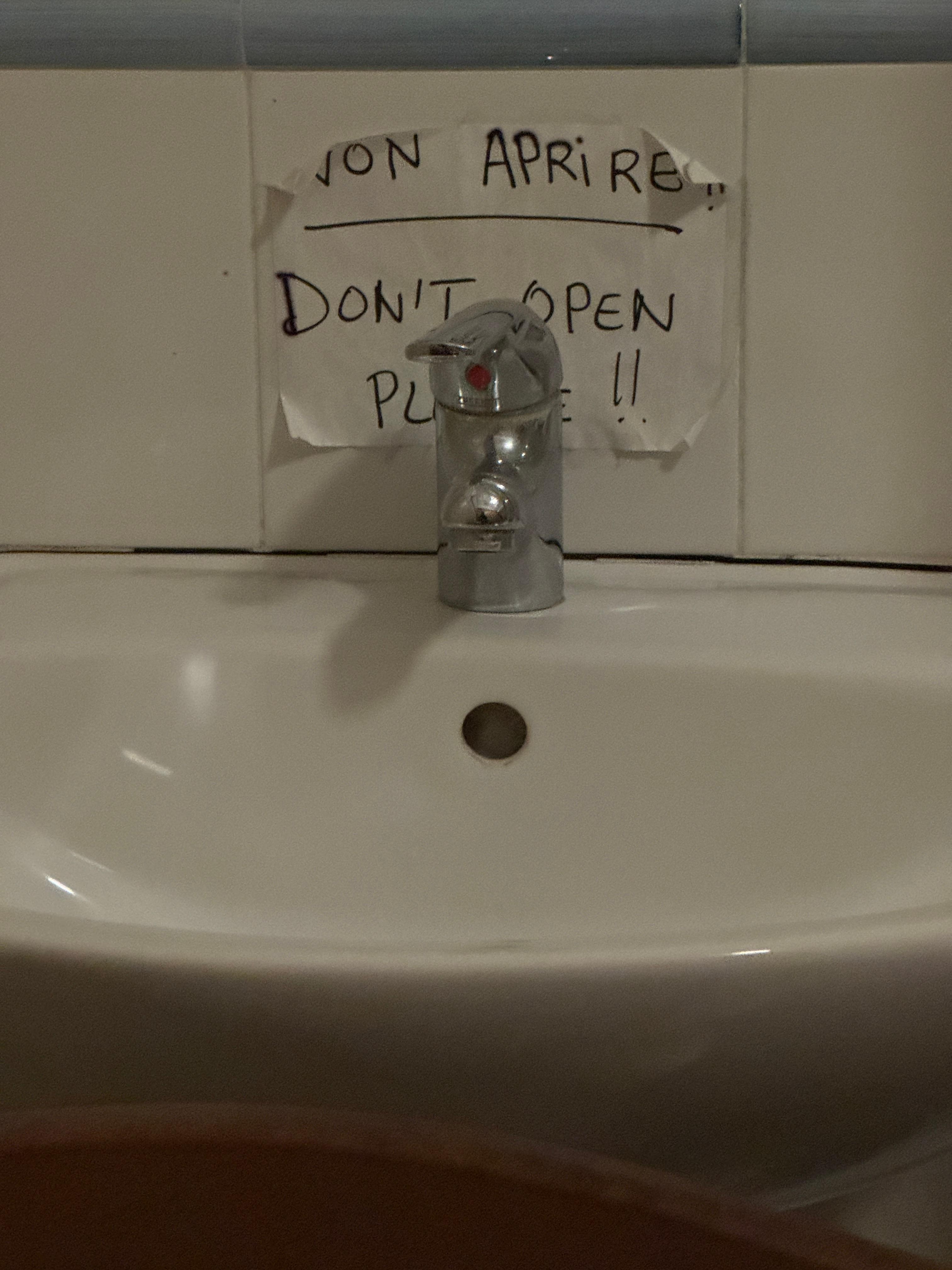 Sink doesn’t work 