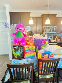Beautiful kitchen with enough room for Birthday goodies!