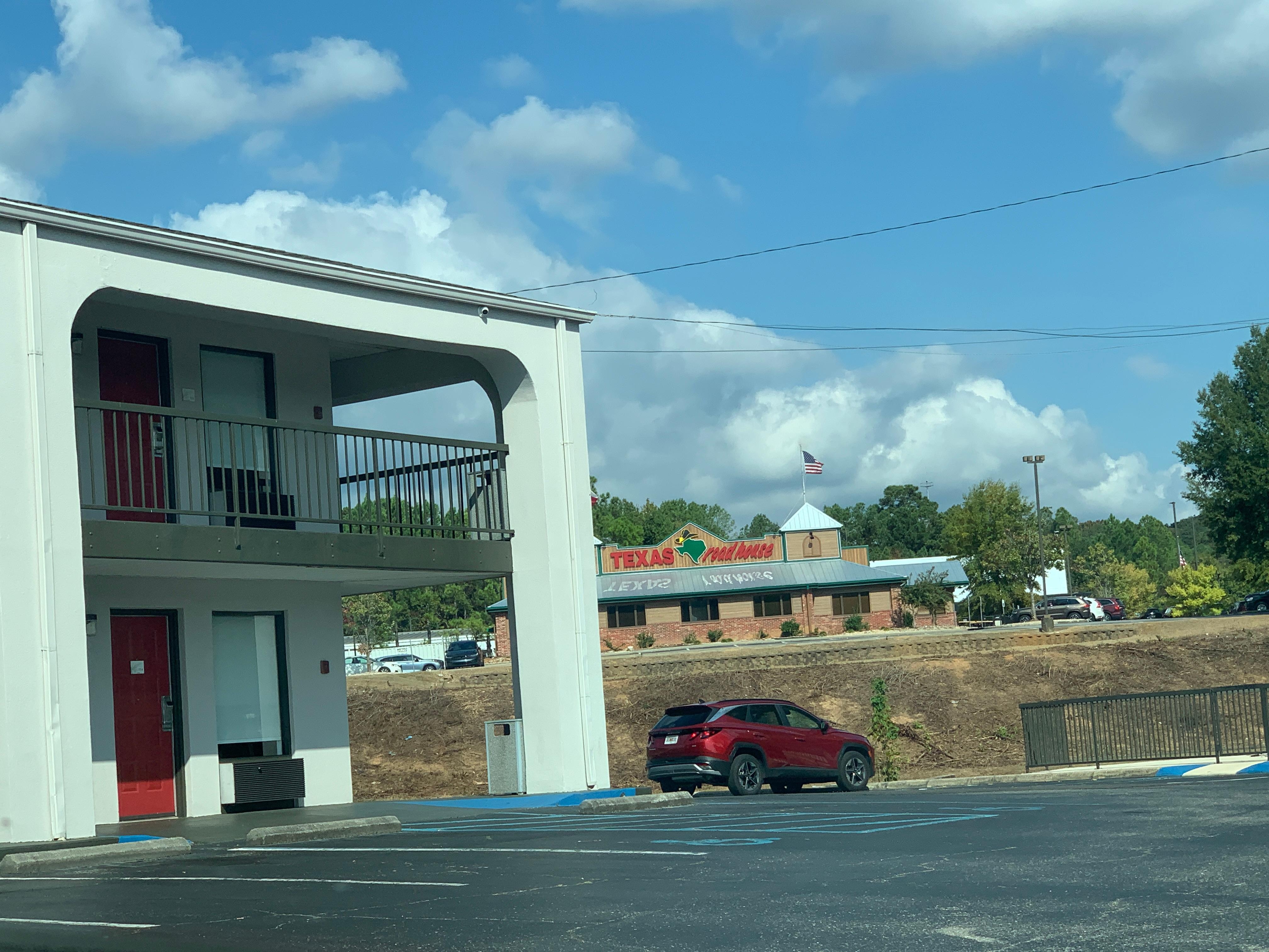 Texas Roadhouse is right up the hill