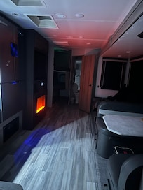 Electric Fireplace/Dining area