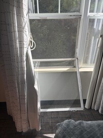 This window fell when we was laying down no one addressed that also
