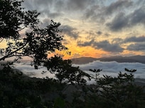 Sunrise view from the pool