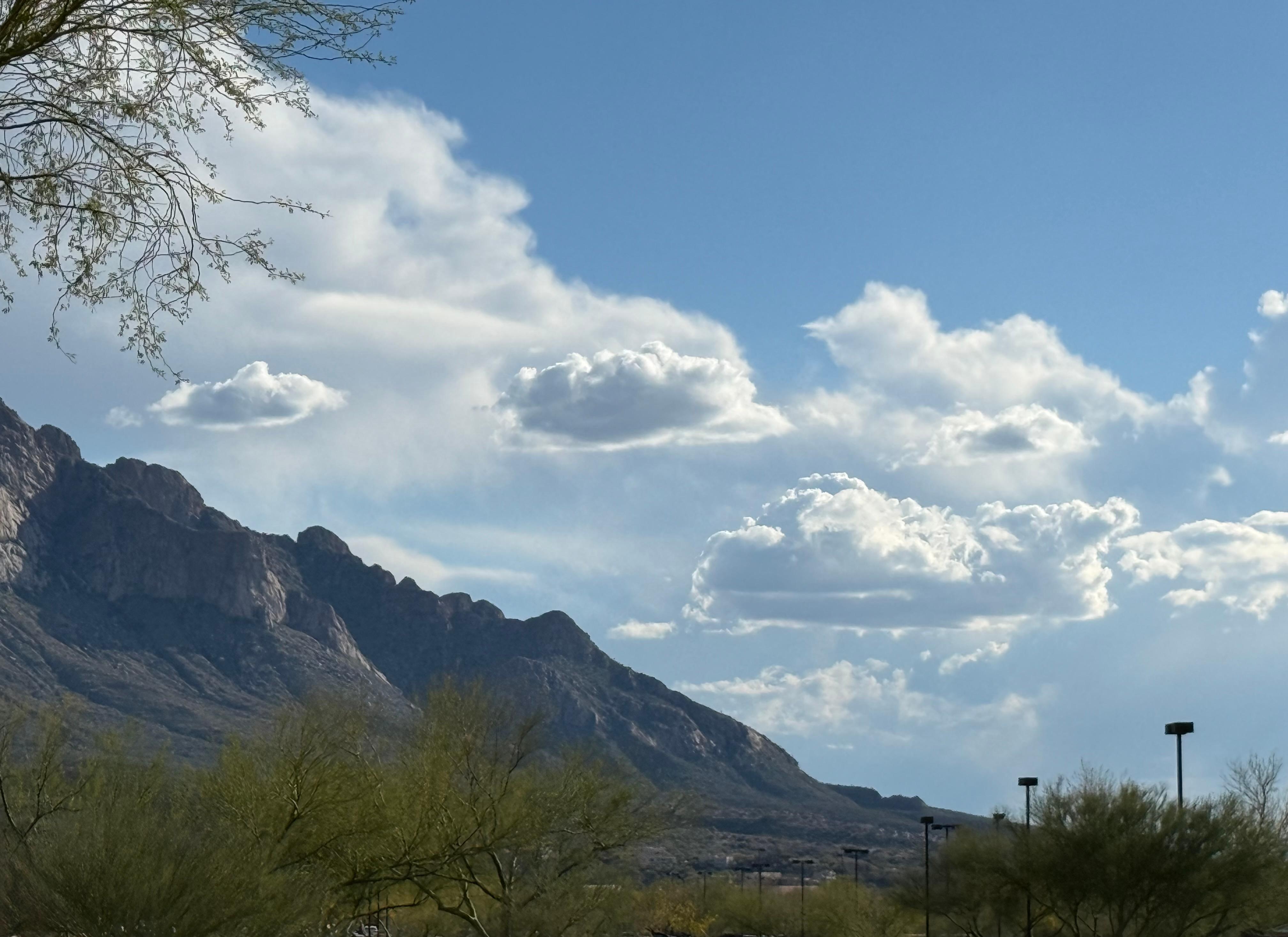 Clouds above Catalina mountains 