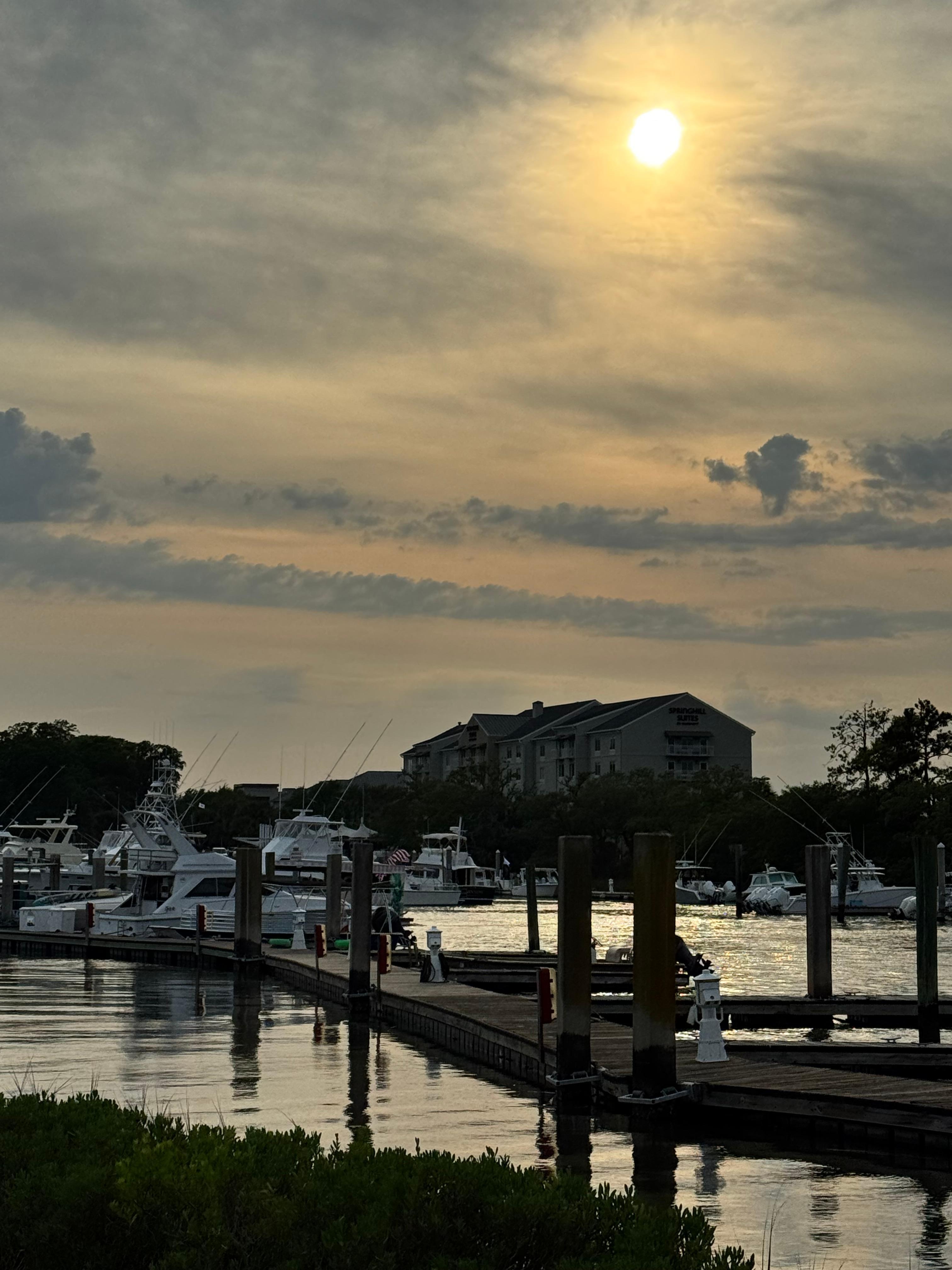 Sunset across from the property. 