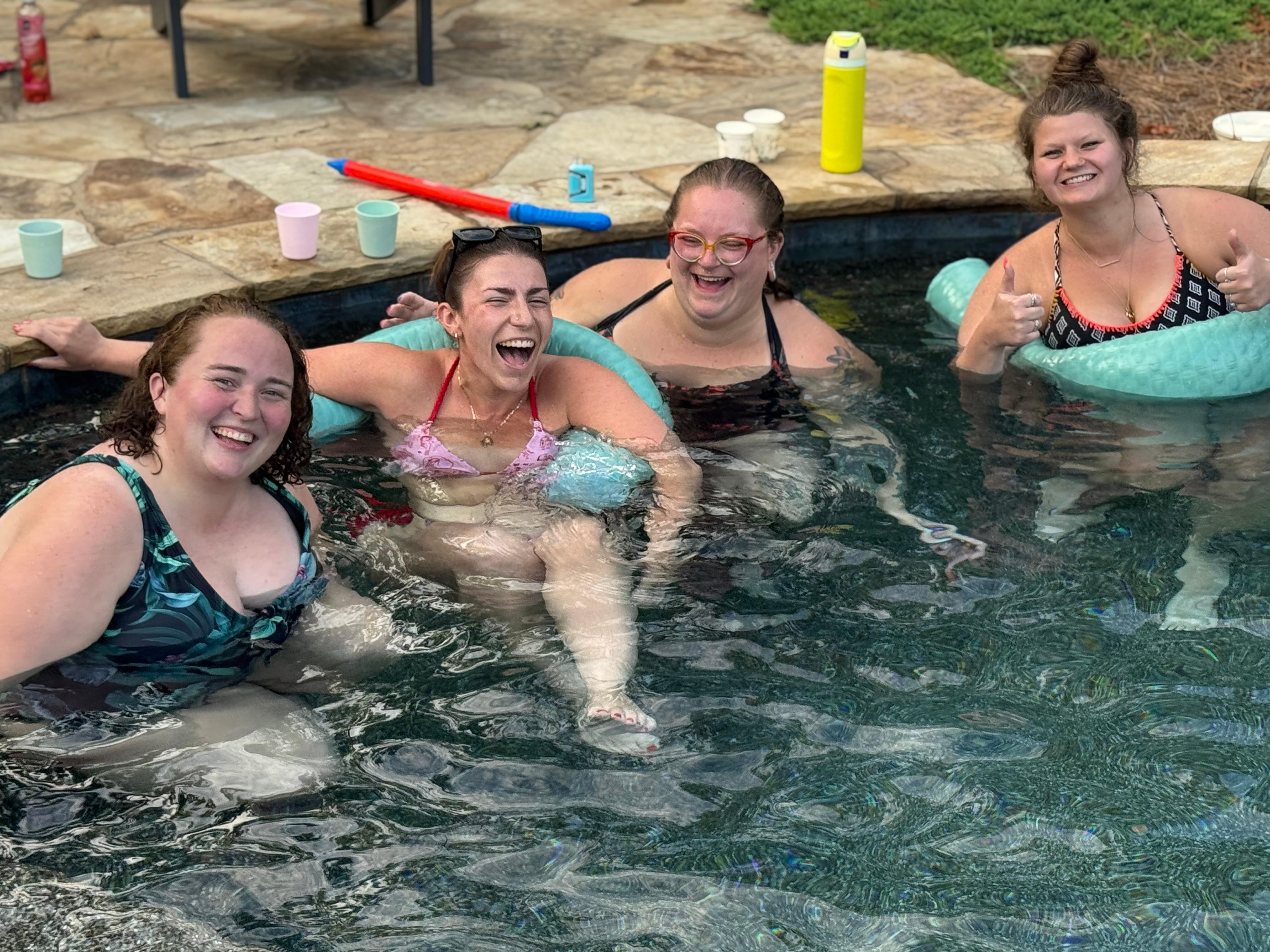 Pool time with the girls!
