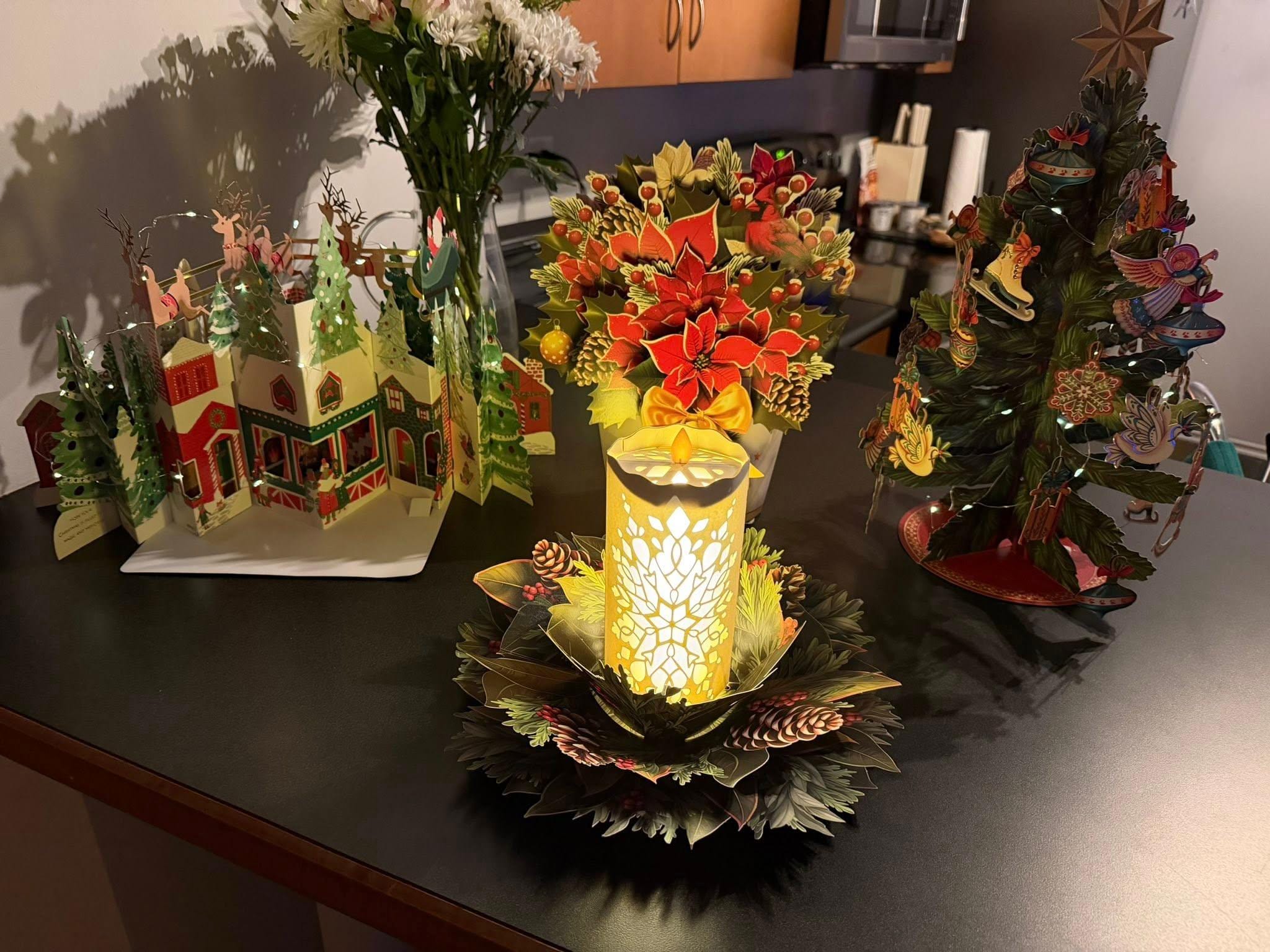 Paper pop up Christmas cards