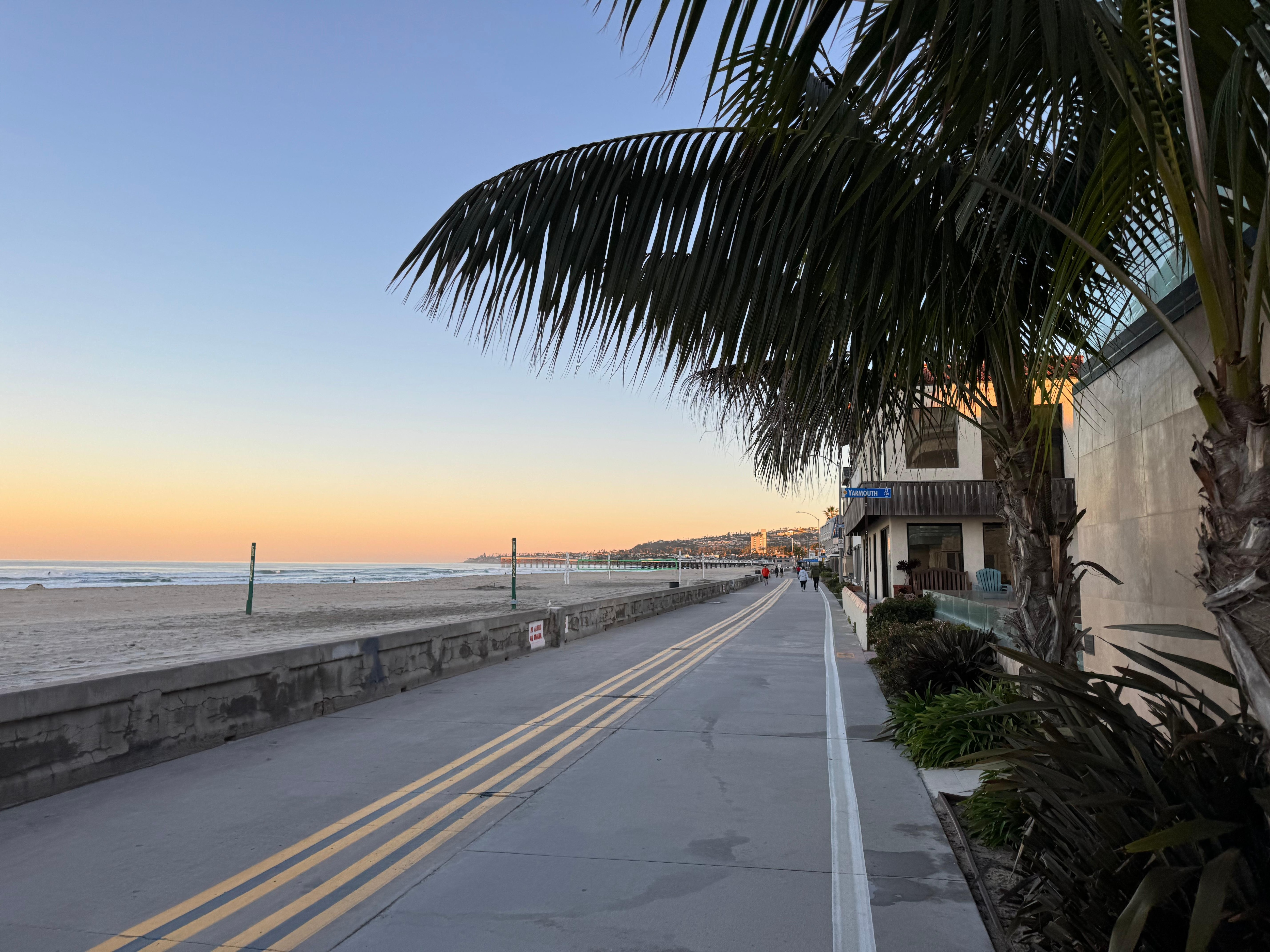 Walking along the beach 