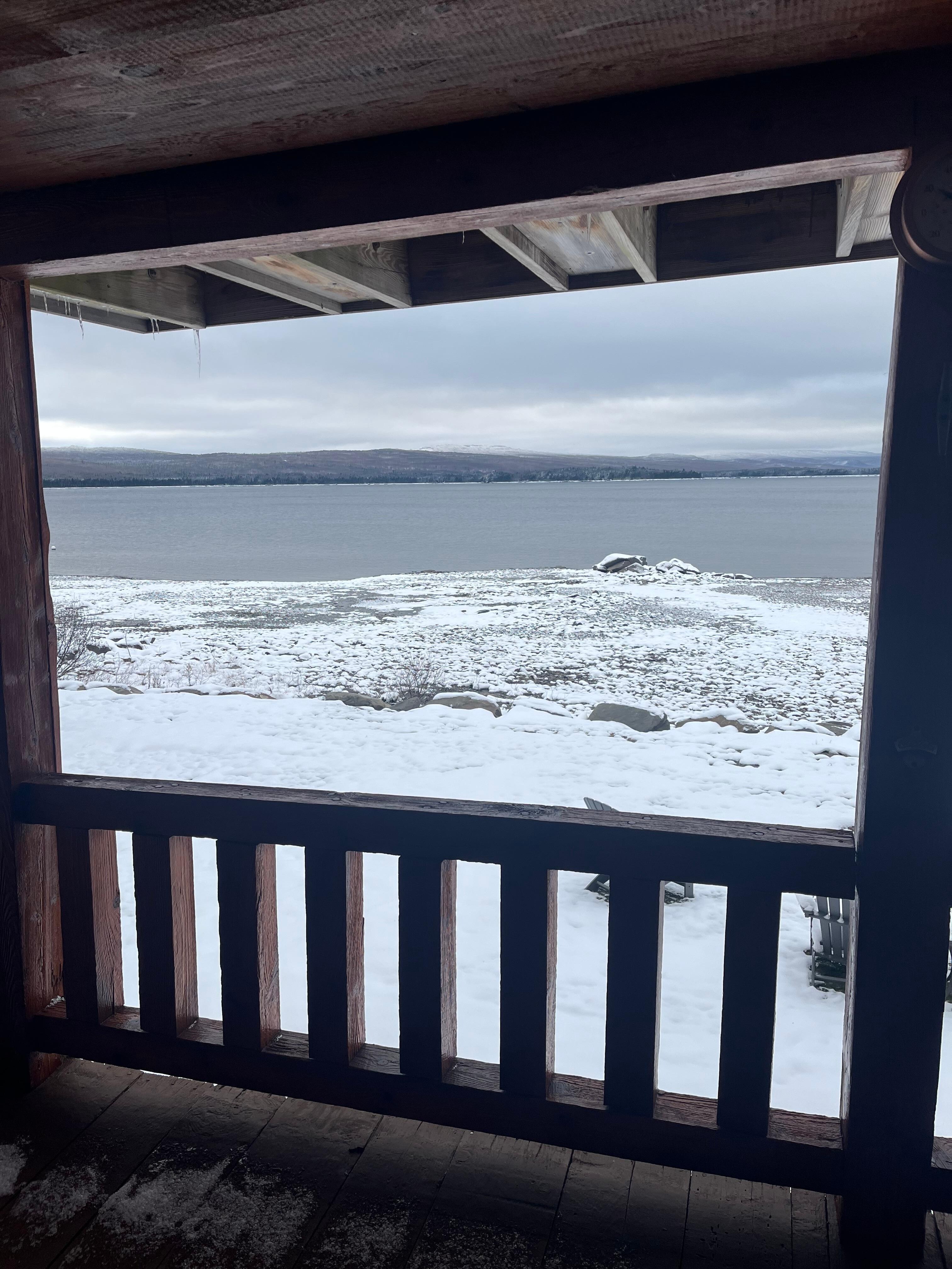 View of the lake from the front porch