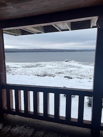 View of the lake from the front porch