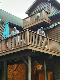 View of the back deck
