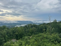 View from the A-frame deck