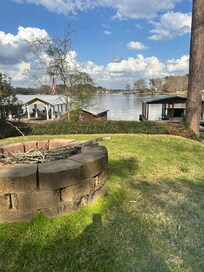 Sitting at the fire pit!