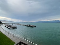 View from our room overlooking dock area.