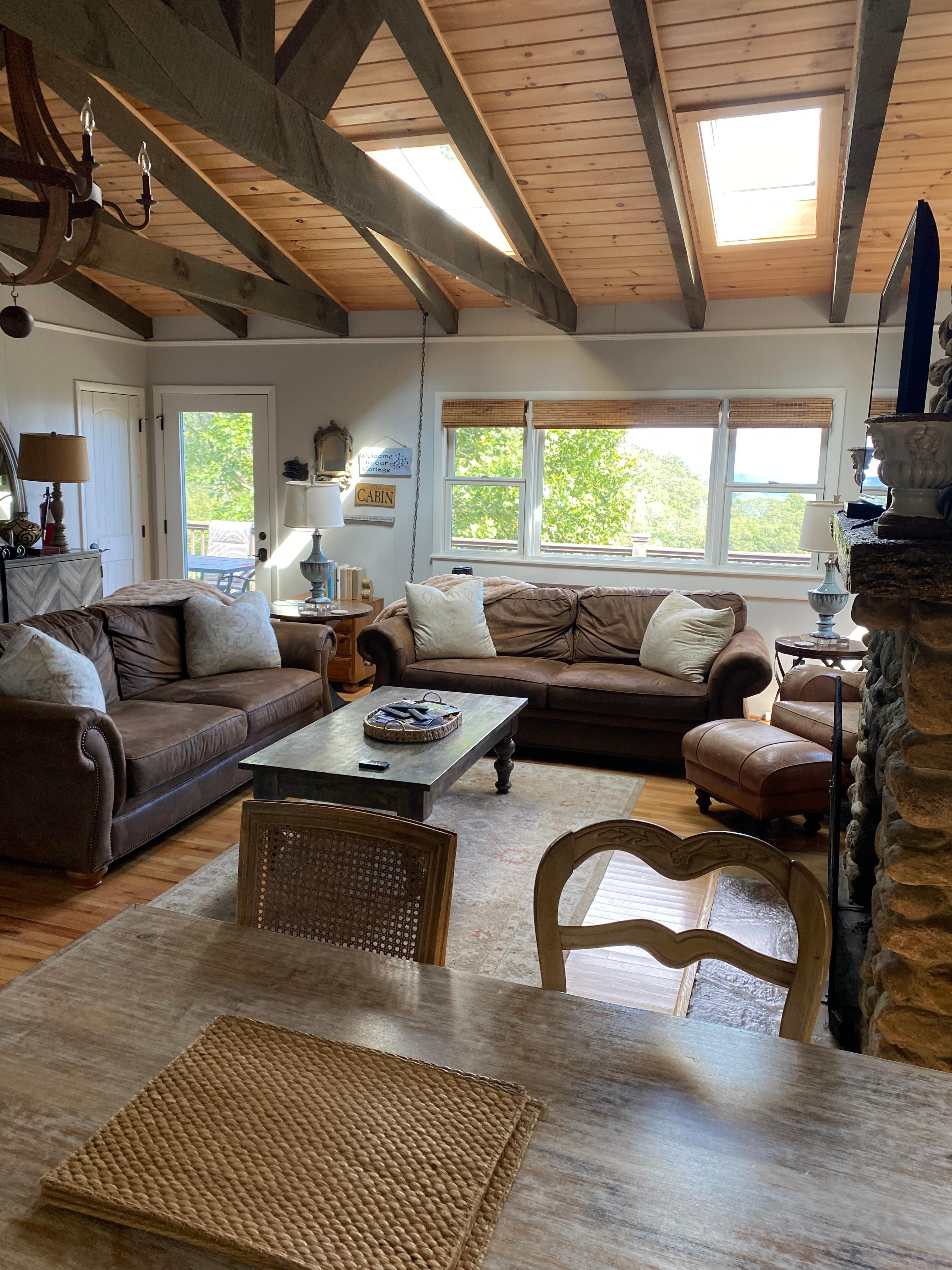 Cozy living room with comfortable furniture 