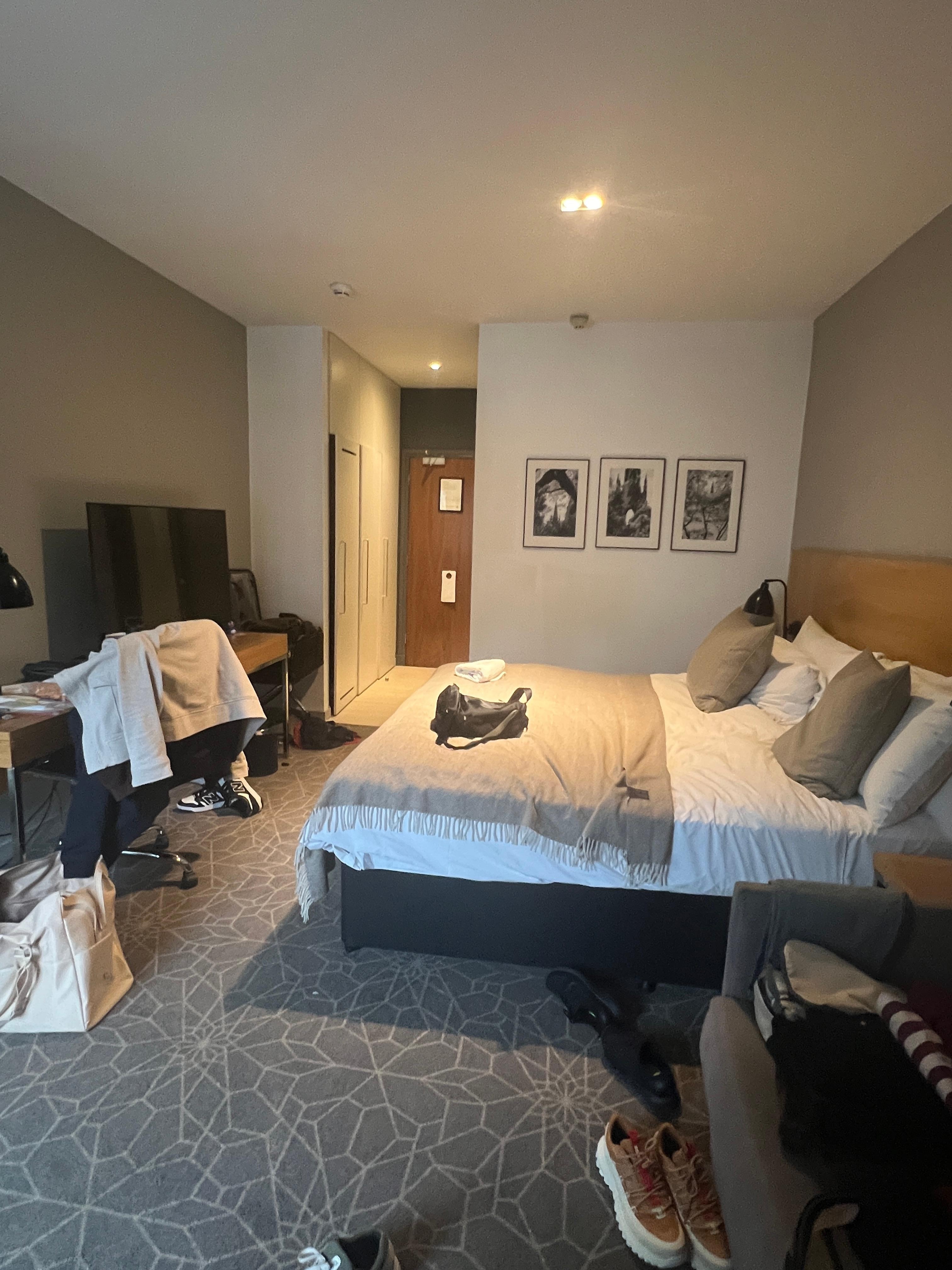 Large size room with a couch