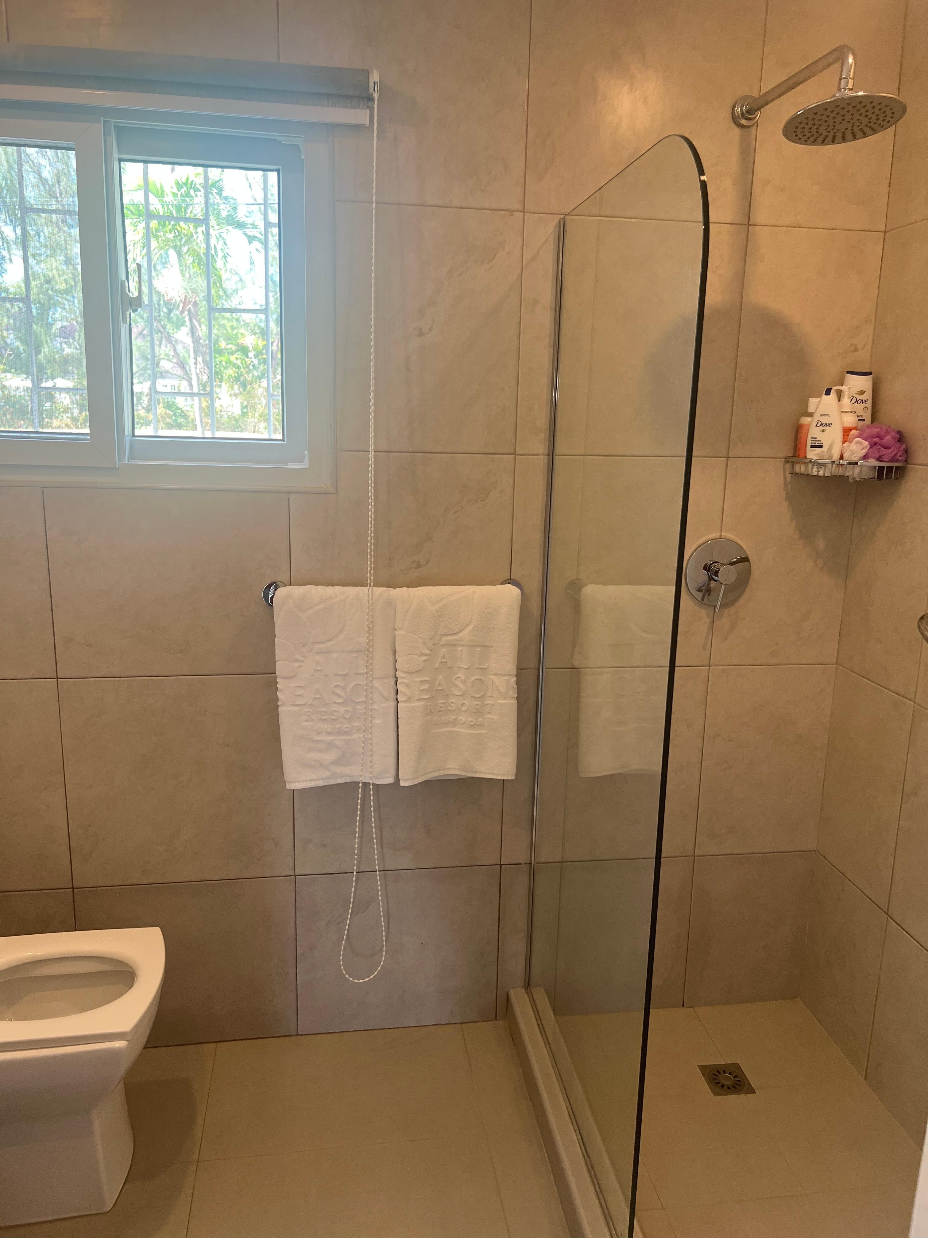 Bathroom nice and clean I love the water pressure in the shower 