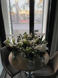 Our own flowers in preparation for an event offsite.